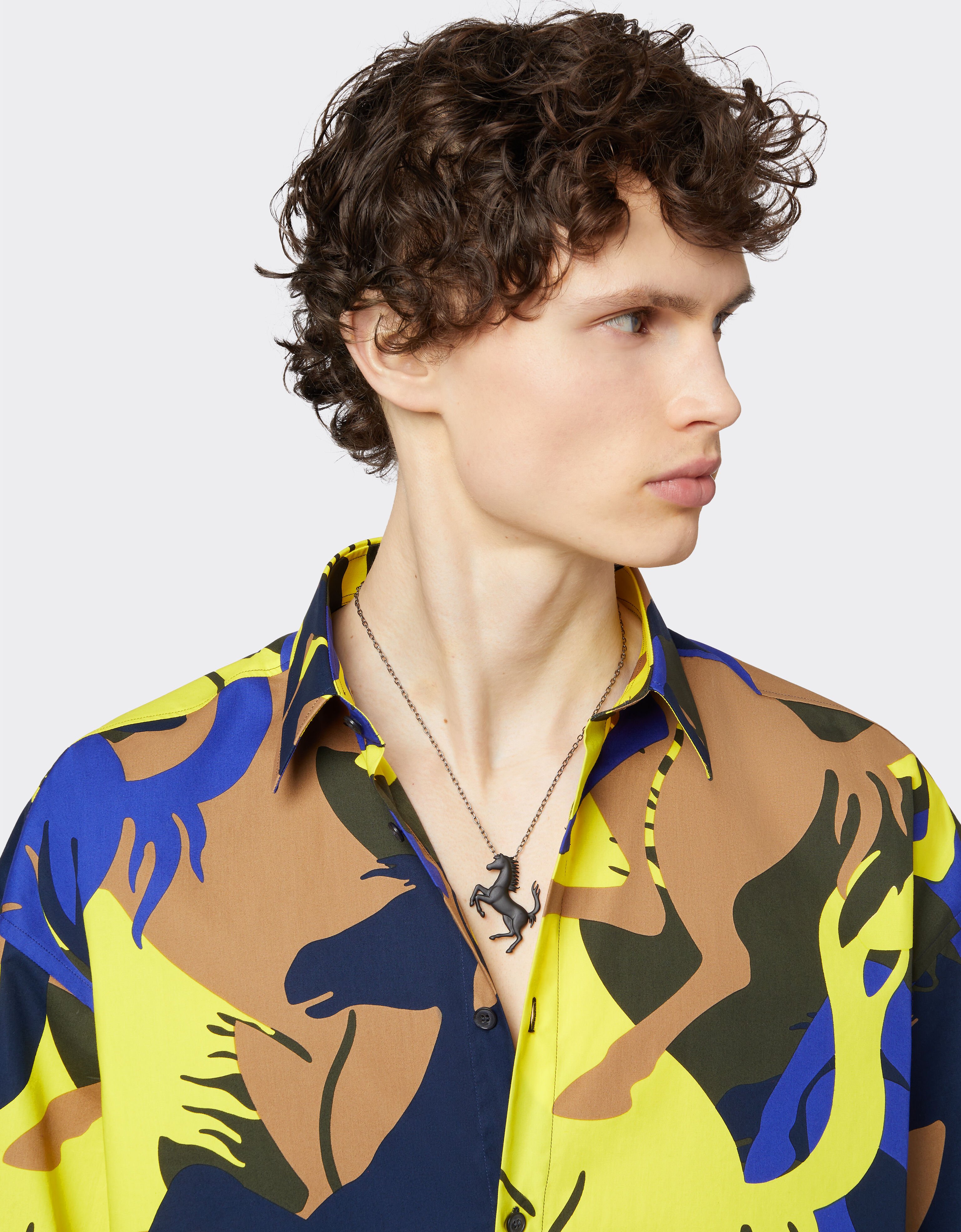 Ferrari Necklace with Prancing Horse Black 20010f