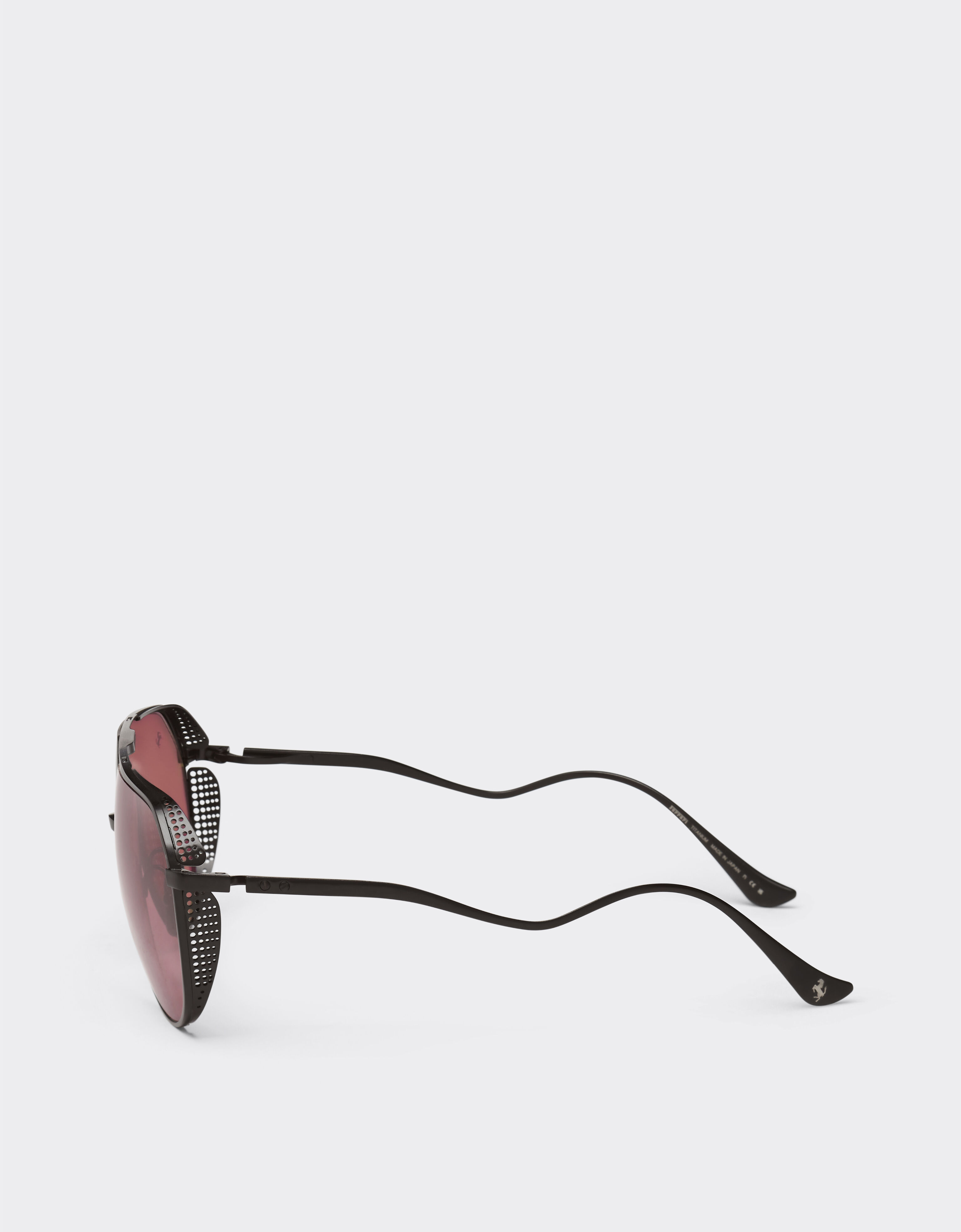 Ferrari Ferrari sunglasses in matt black titanium with exclusive Contrast Pro™ lenses Black Matt LA02Df