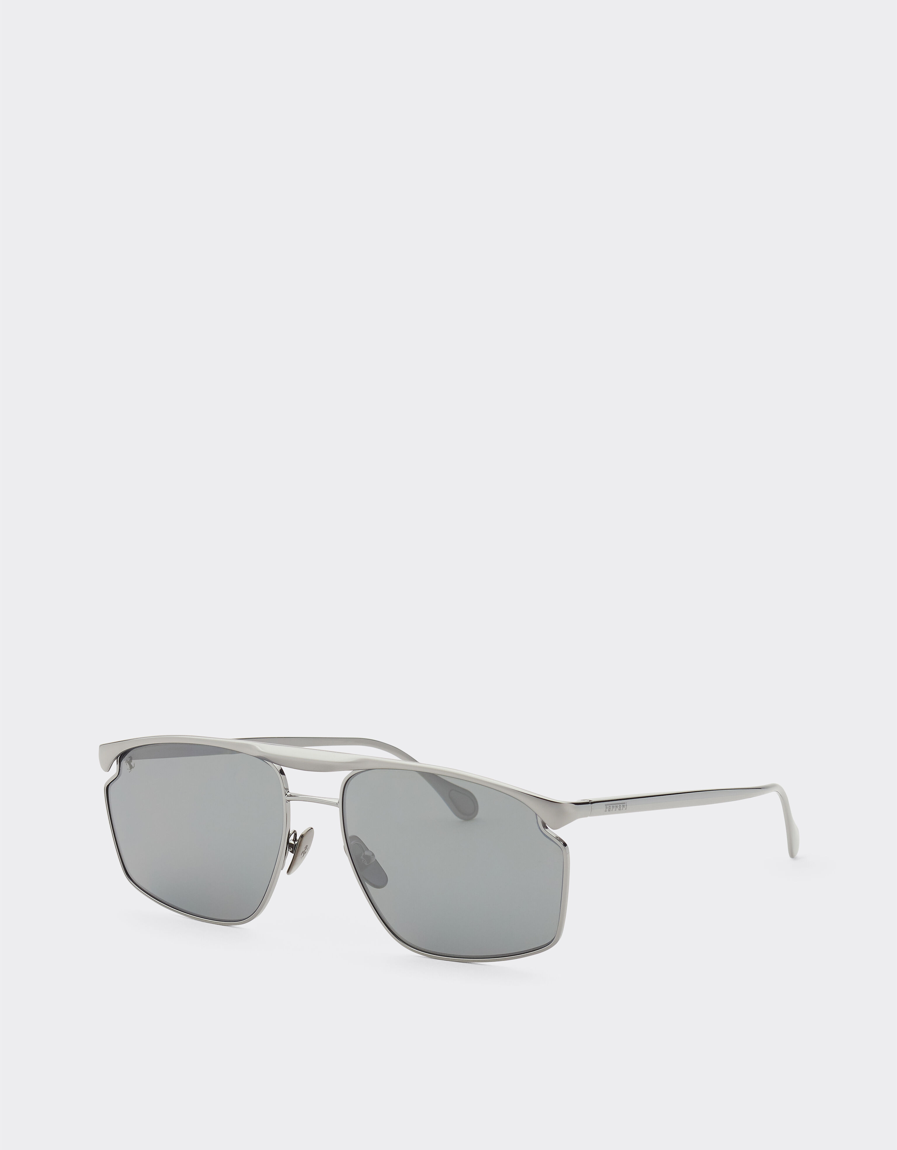 Ferrari Ferrari sunglasses in gunmetal grey metal with polarised silver mirror lens Ingrid F1536f