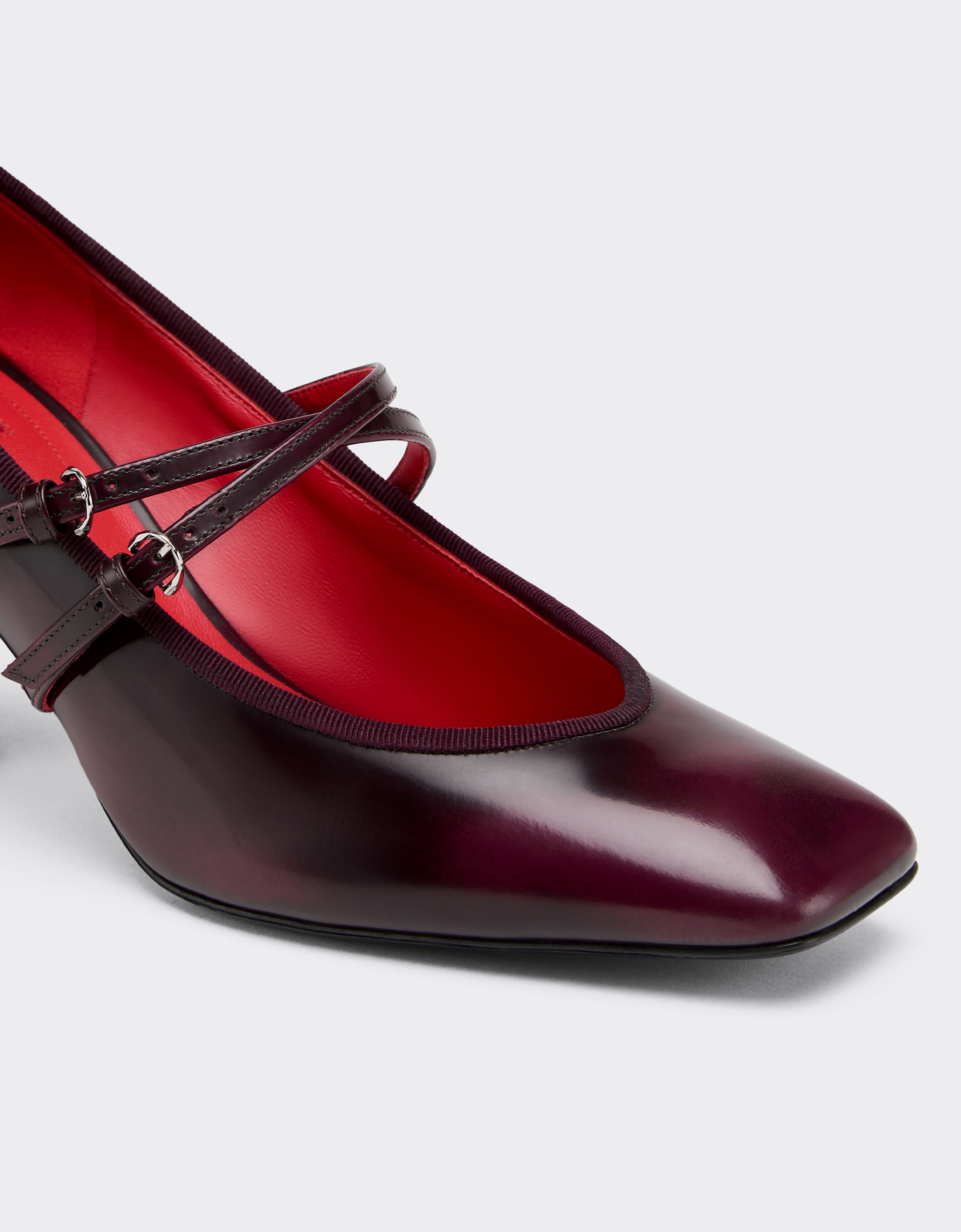 Ferrari Leather Mary Jane pumps Cherry 22732f