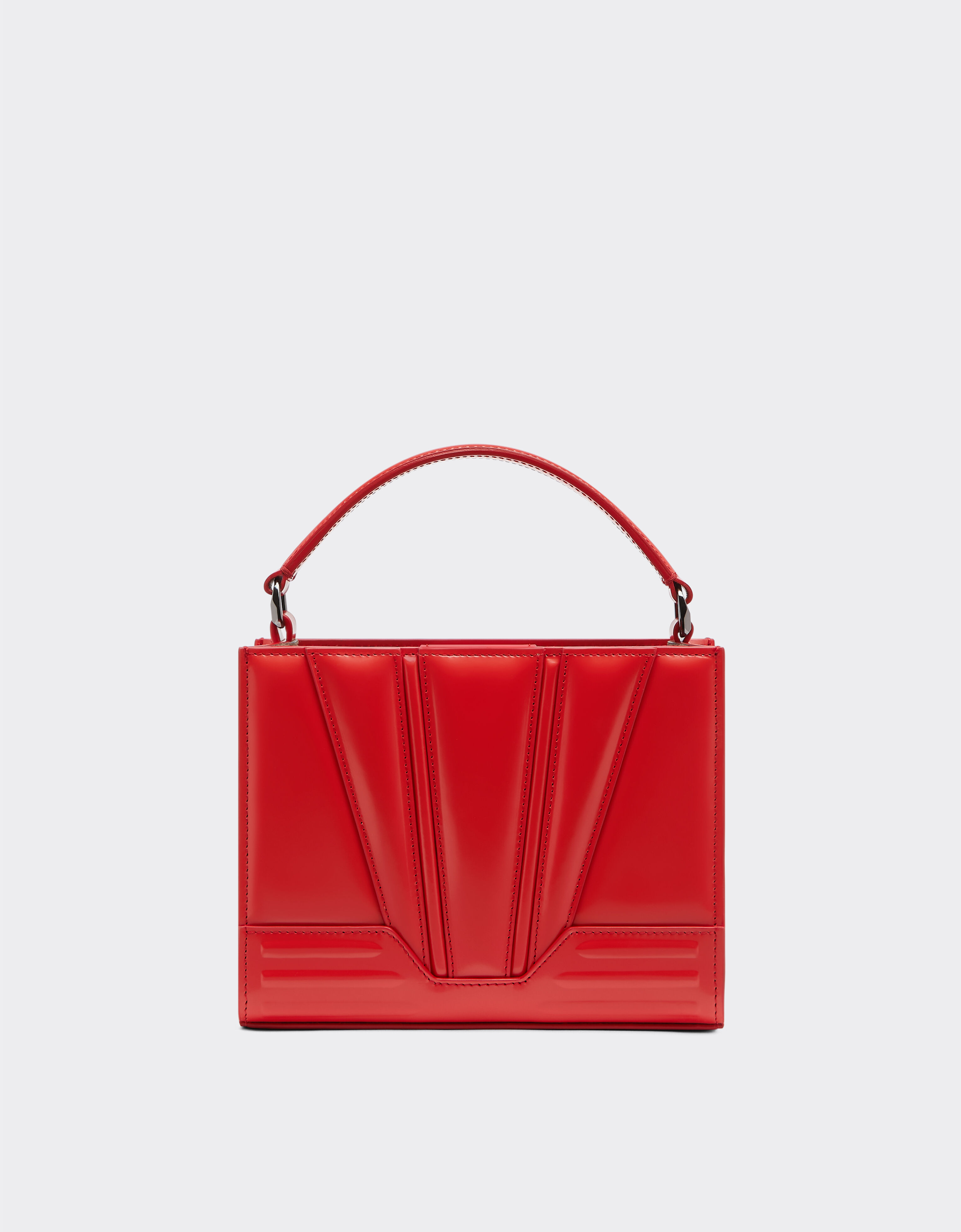 Ferrari Ferrari GT borsa micro tote in pelle spazzolata Rosso Dino 21463f