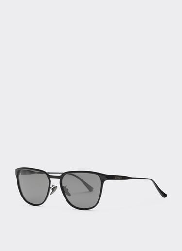 Ferrari Lunettes de soleil Ferrari en métal  noir avec verres noirs cristallins polarisés Black Matt LA0LDf