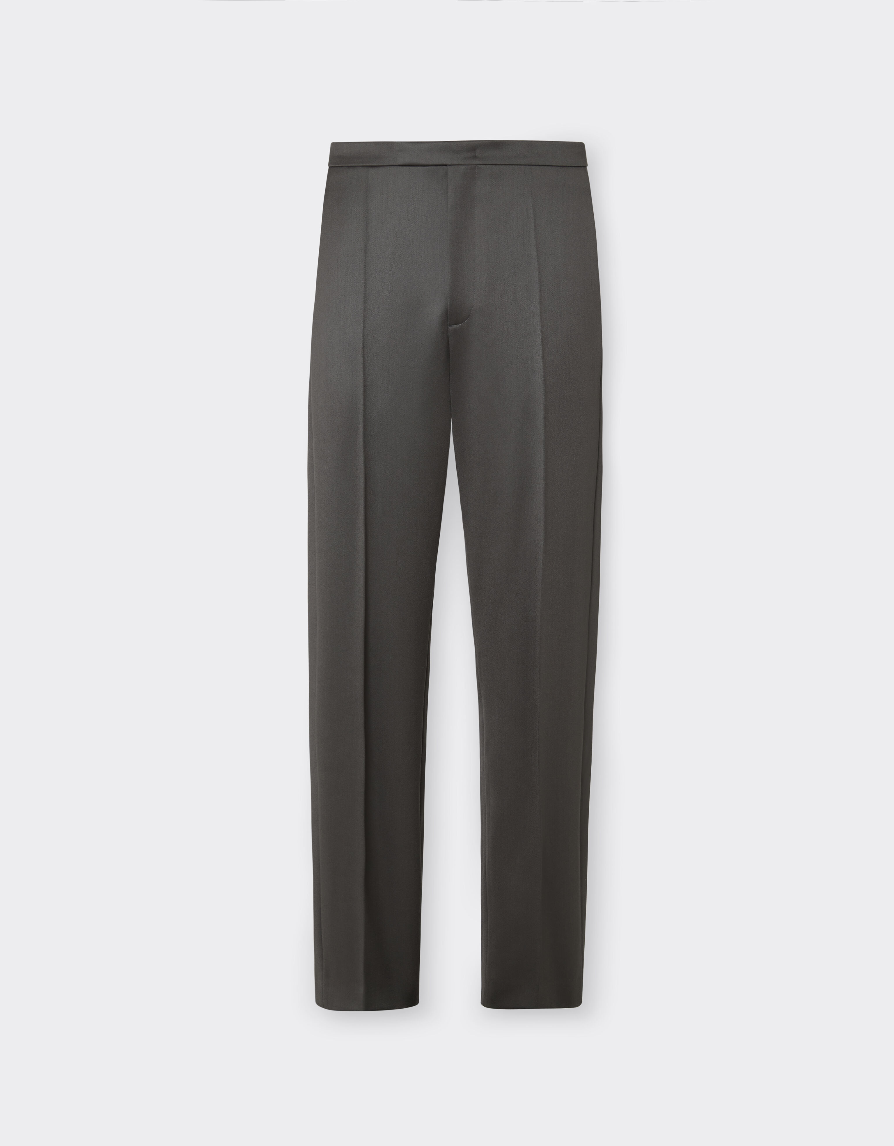 Brushed Wool Satin Trousers Ferrari Brushed Wool Satin Trousers Grafite CWMTR0053WWO0020f
