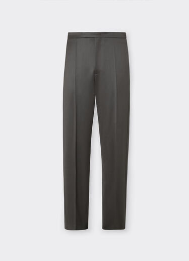 Brushed Wool Satin Trousers Ferrari Brushed Wool Satin Trousers Grafite CWMTR0053WWO0020f