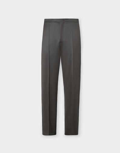 Brushed Wool Satin Trousers Ferrari Brushed Wool Satin Trousers Grafite CWMTR0053WWO0020f