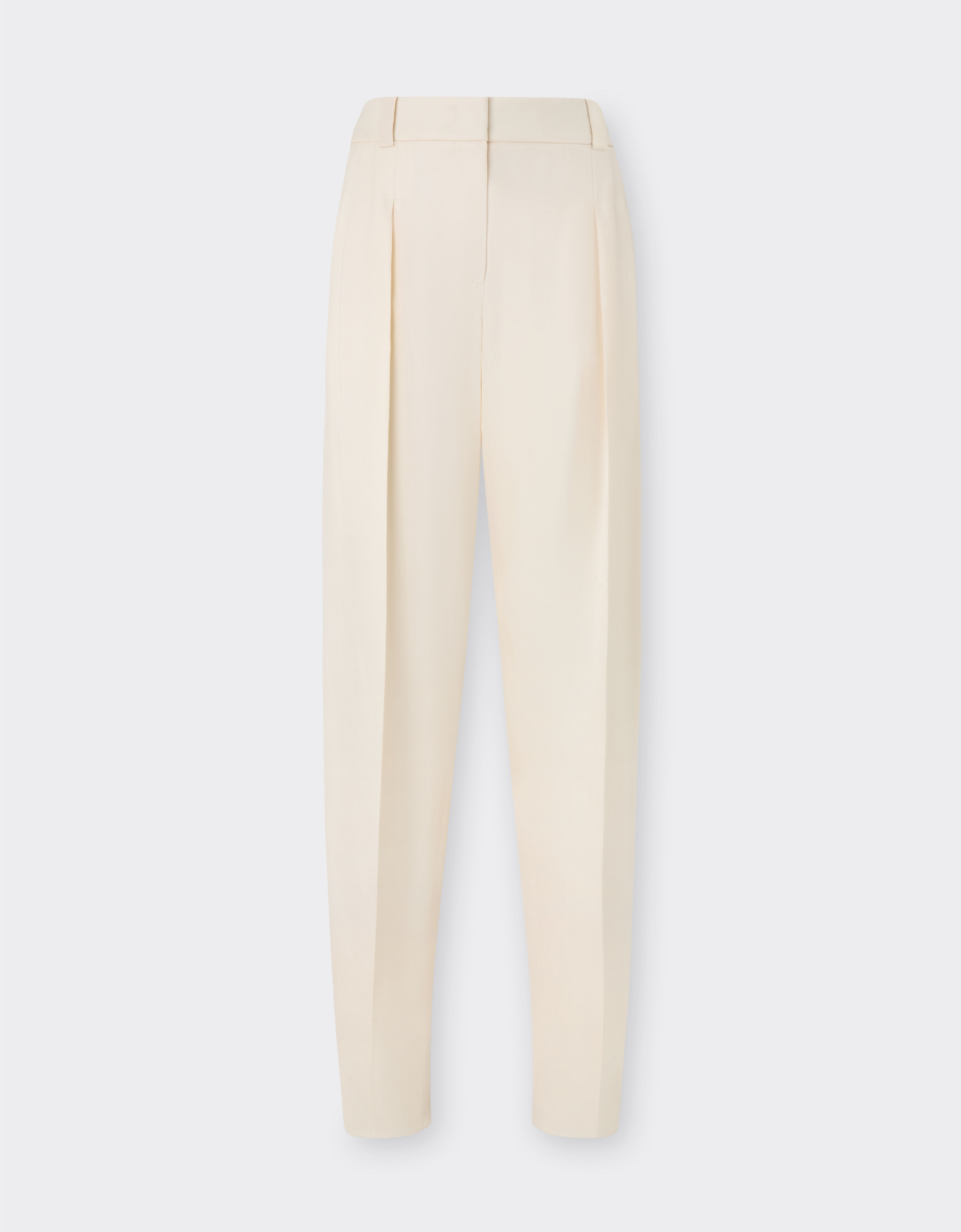 Ferrari Shantung silk trousers Avorio 51026f