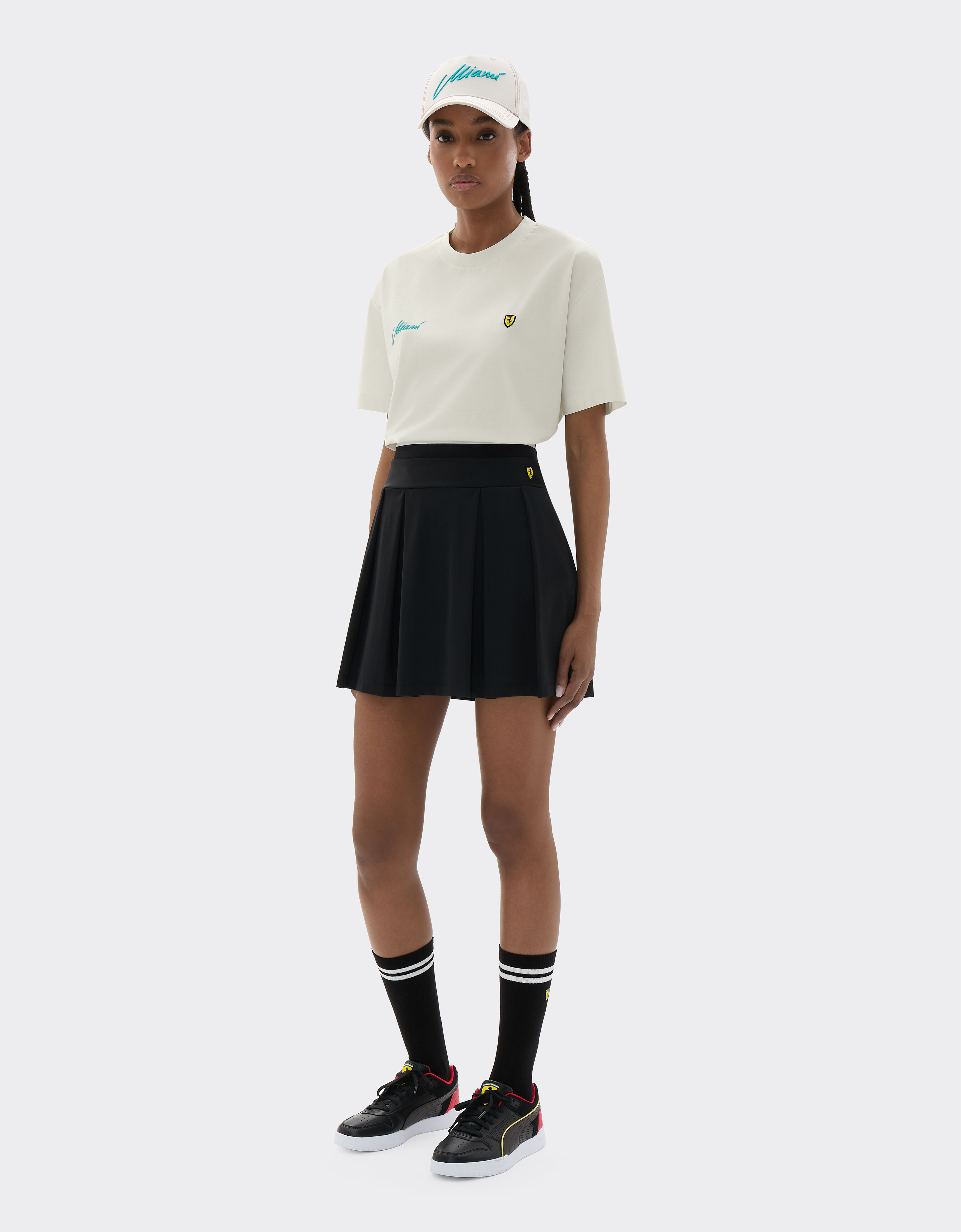 Ferrari T-Shirt Scuderia Ferrari Miami 2026 Avorio SJNTH0010JCO0039f