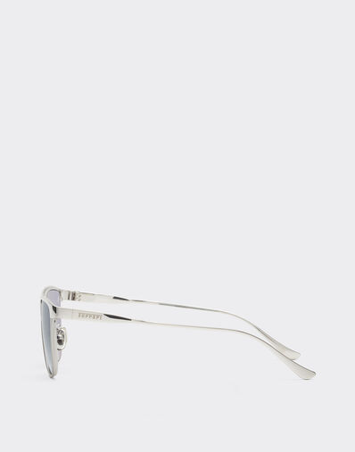 Ferrari Ferrari sunglasses in  silver-coloredmetal  with blue crystal lenses Silver LA0LAf
