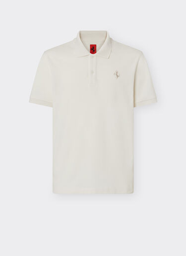 Ferrari Polo en coton piqué Ivory 47822f