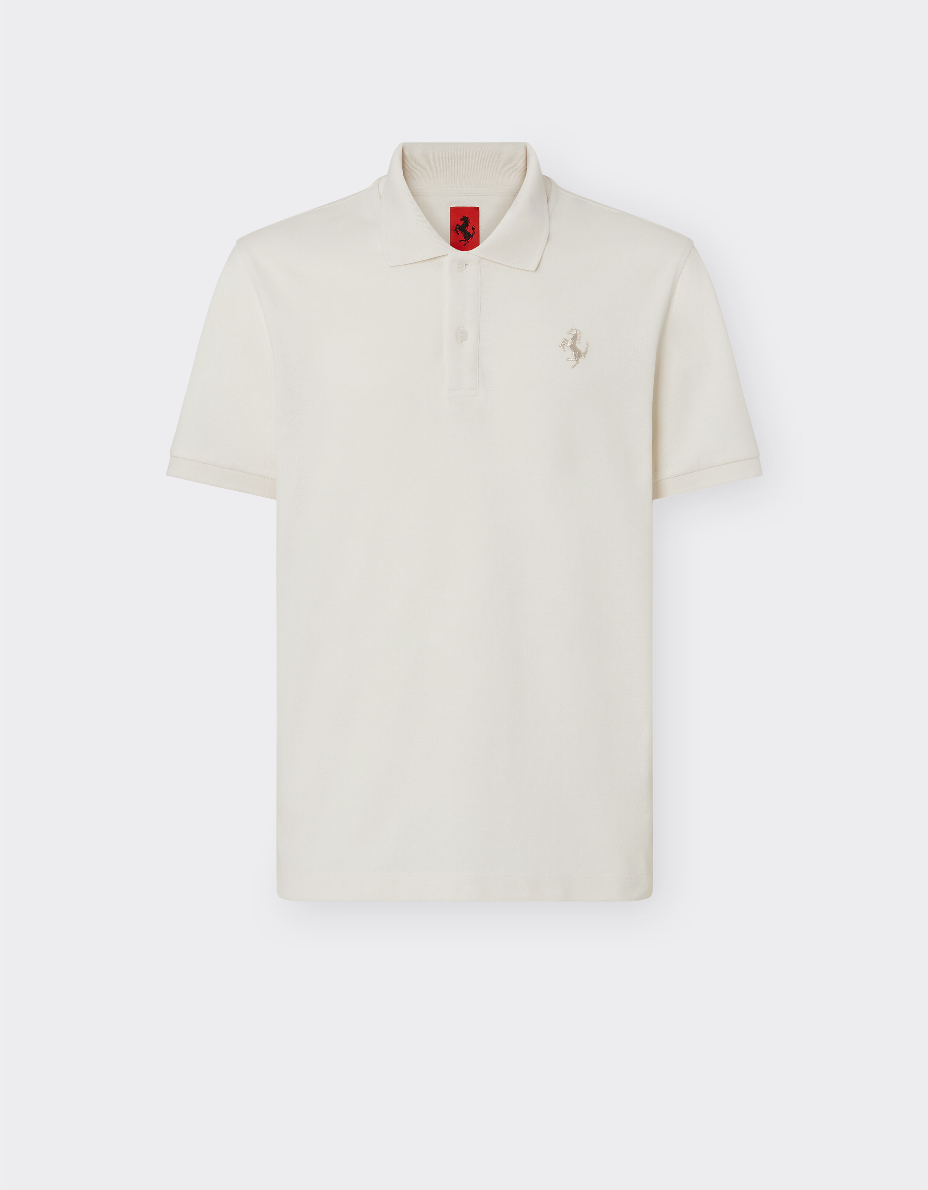 Ferrari Cotton piqué polo shirt Ivory 47822f