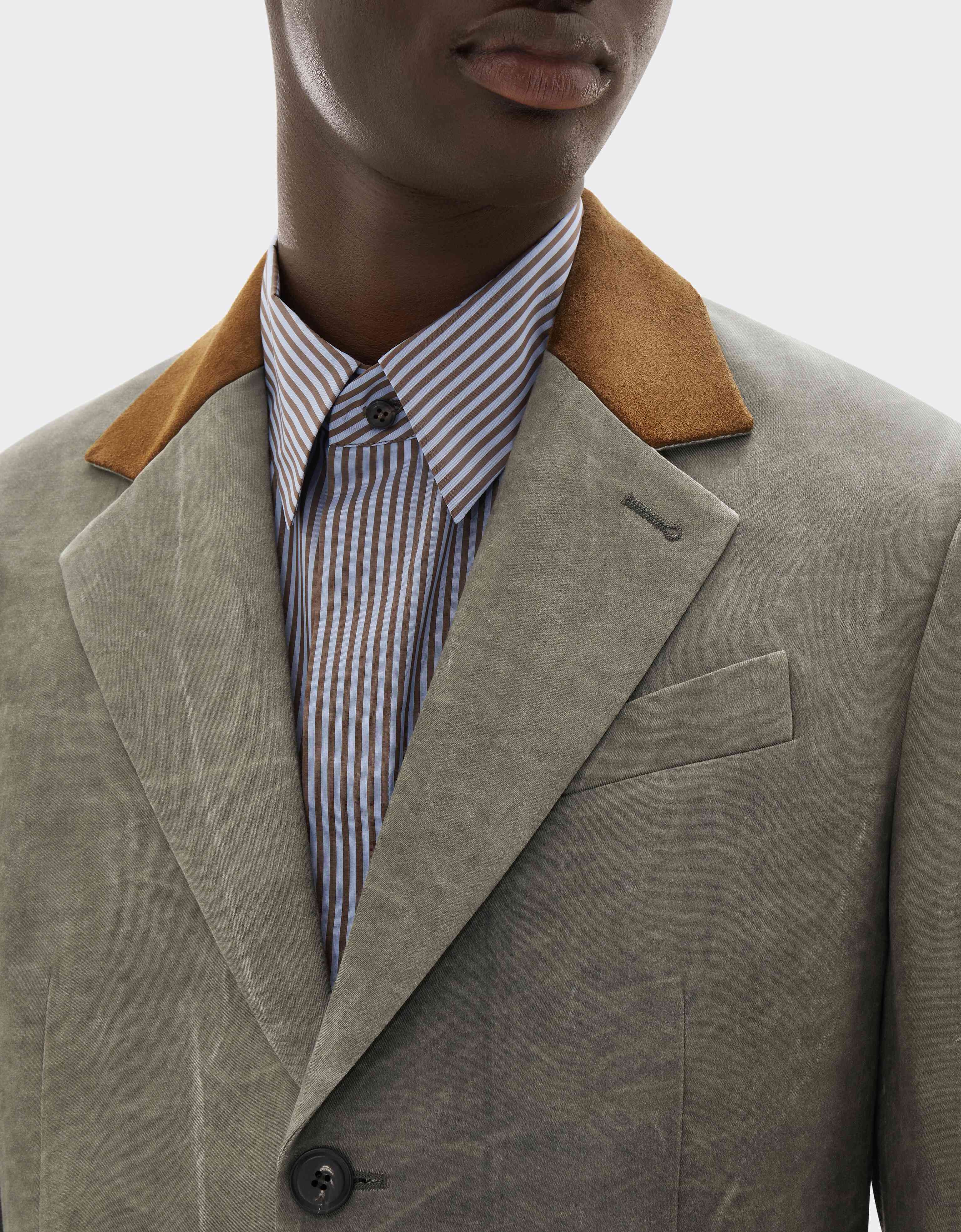 Cady Blazer with Washed Effect Ferrari Cady Blazer with Washed Effect Olive green CWMJK0008WVI0005f