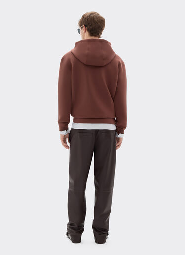 Ferrari Hooded sweatshirt in scuba Espresso 49280f