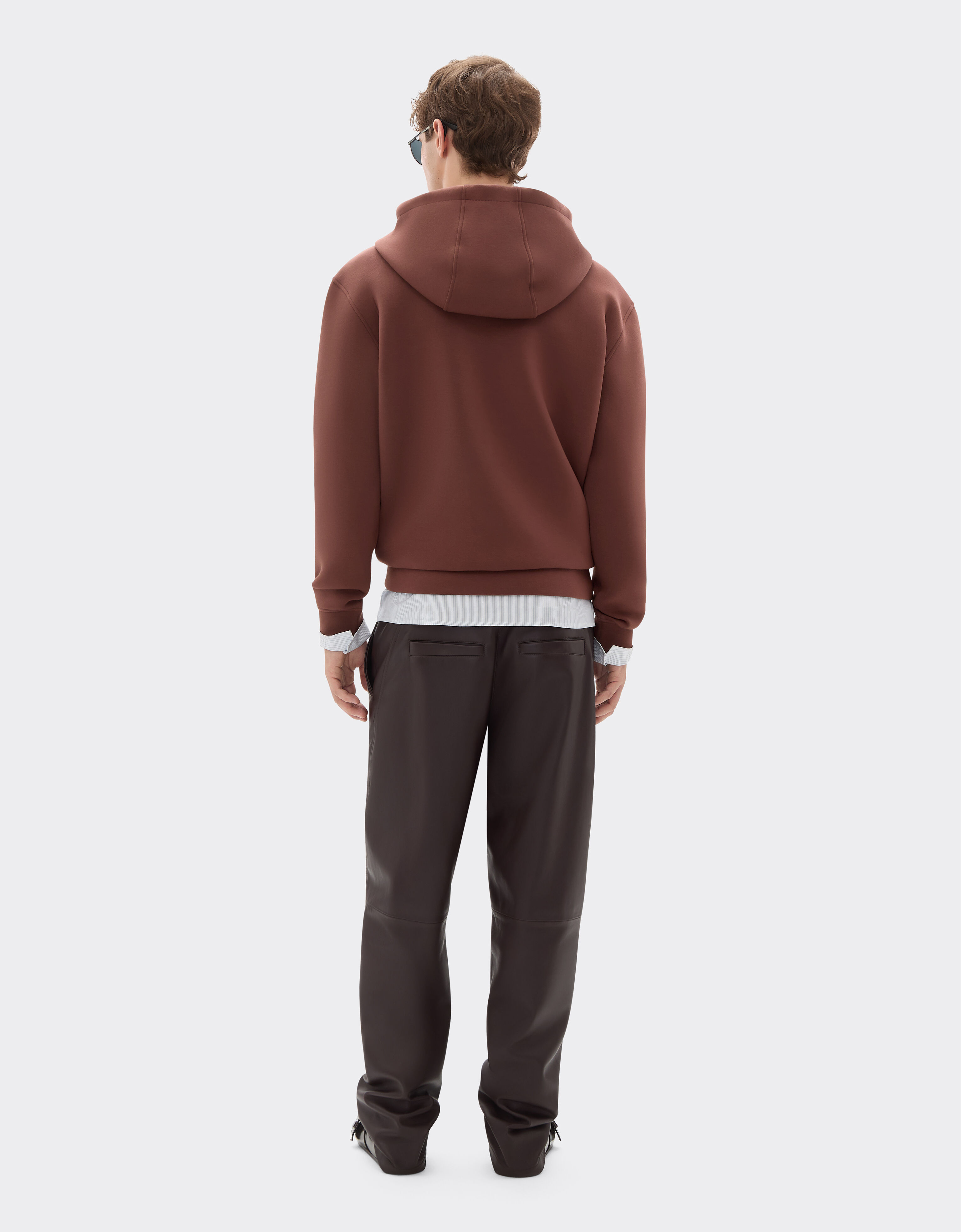Ferrari Hooded sweatshirt in scuba Espresso 49280f