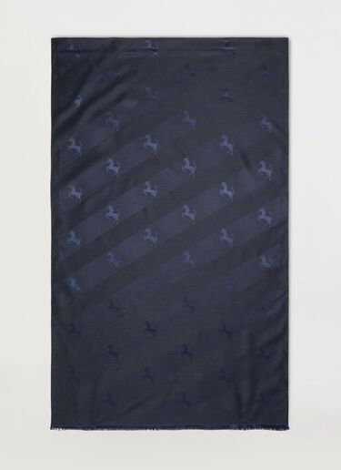 Ferrari Schal aus Wolle und Seide mit „Cavallino Rampante“-Muster Navy 47072f