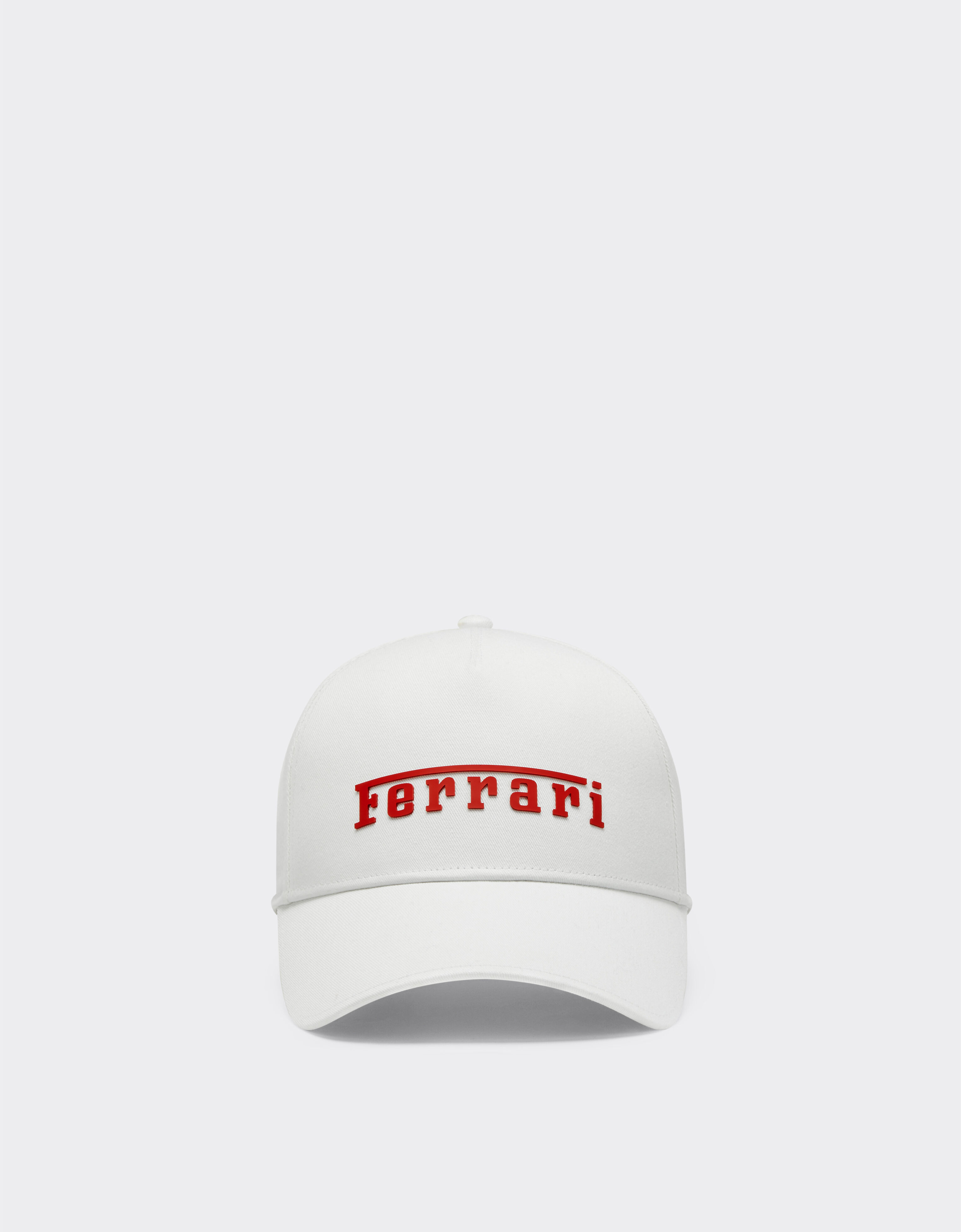 Ferrari Baseball hat with rubberised logo Optical White 48490f