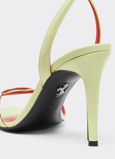 Ferrari Glossy leather sandals Iris Yellow 50374f