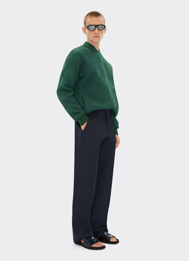 Ferrari Sudadera con efecto 3D y cuello en V Verde Ficus 21801f