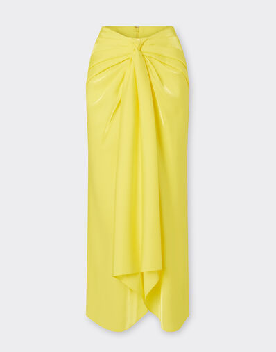 Ferrari Midi skirt in shiny viscose Ecru 22042f