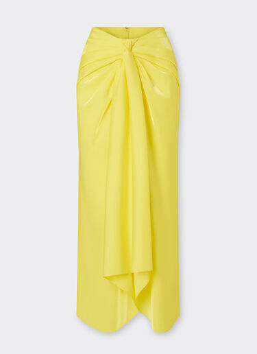 Ferrari Midi skirt in shiny viscose Giallo Modena 21880f