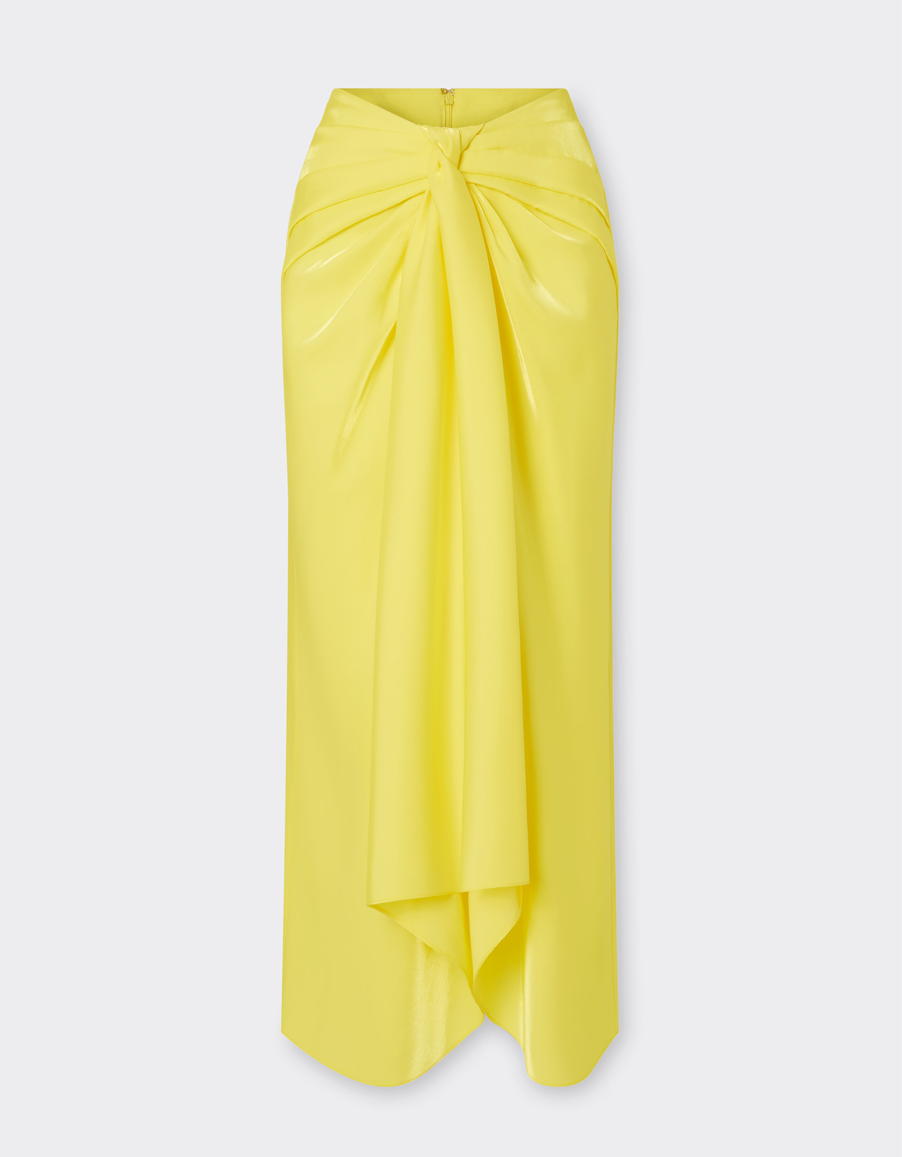 Ferrari Midi skirt in shiny viscose Giallo Modena 21880f