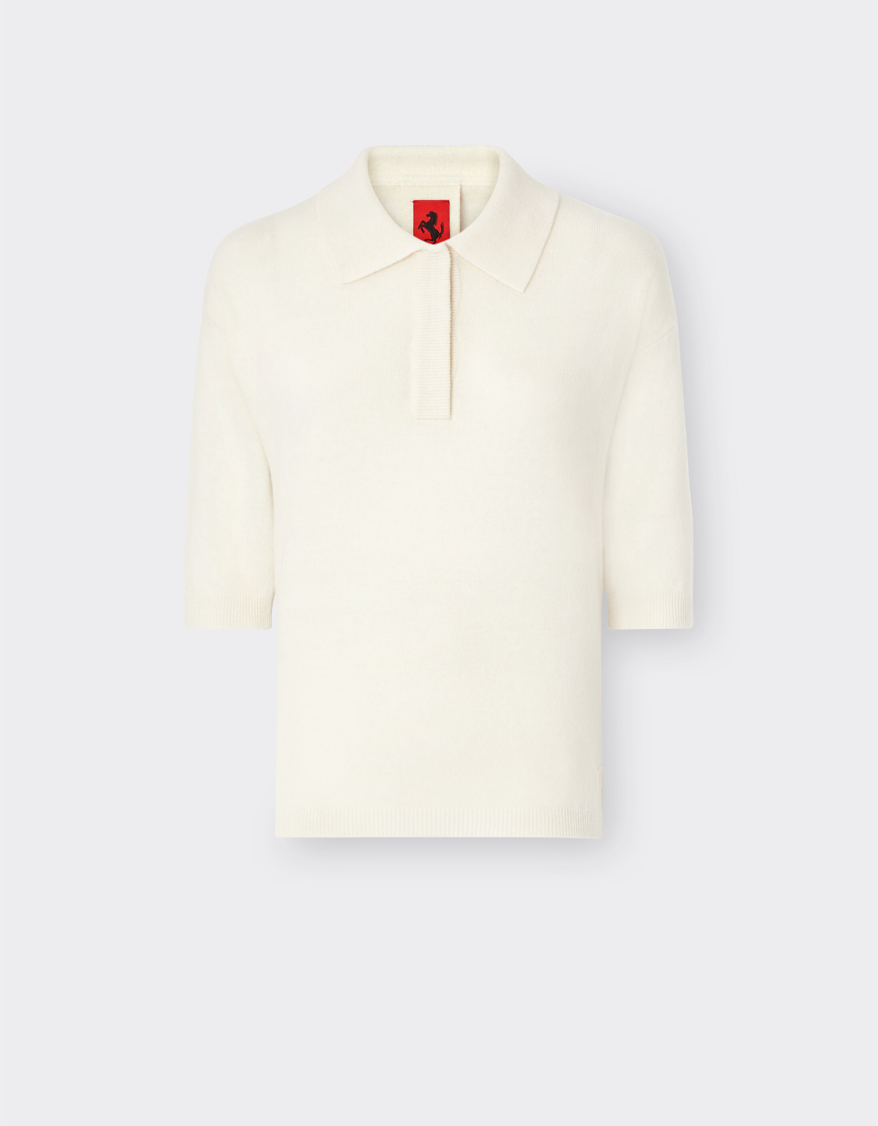 Ferrari Poloshirt aus Merinowolle Elfenbein 21074f