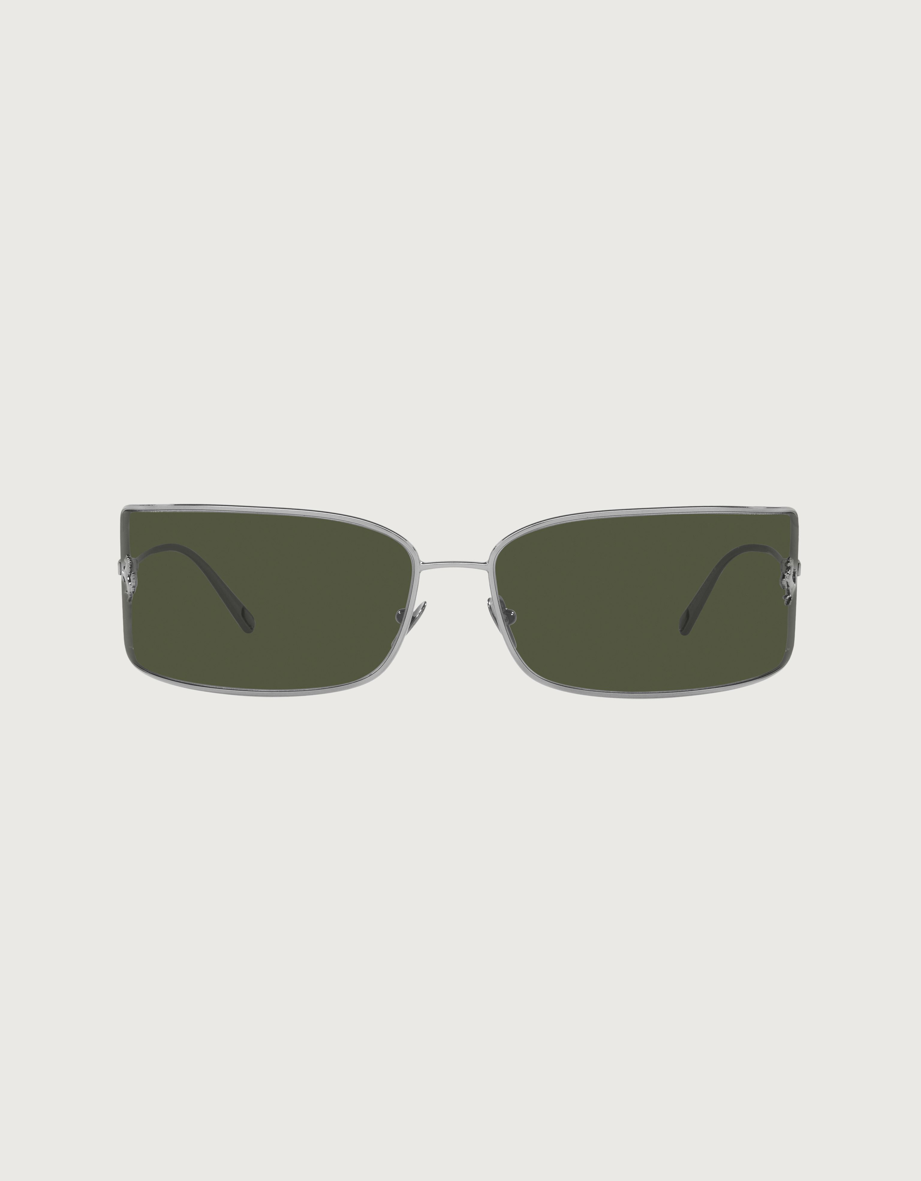Ferrari Ferrari shield sunglasses with green lenses Silver F1248f