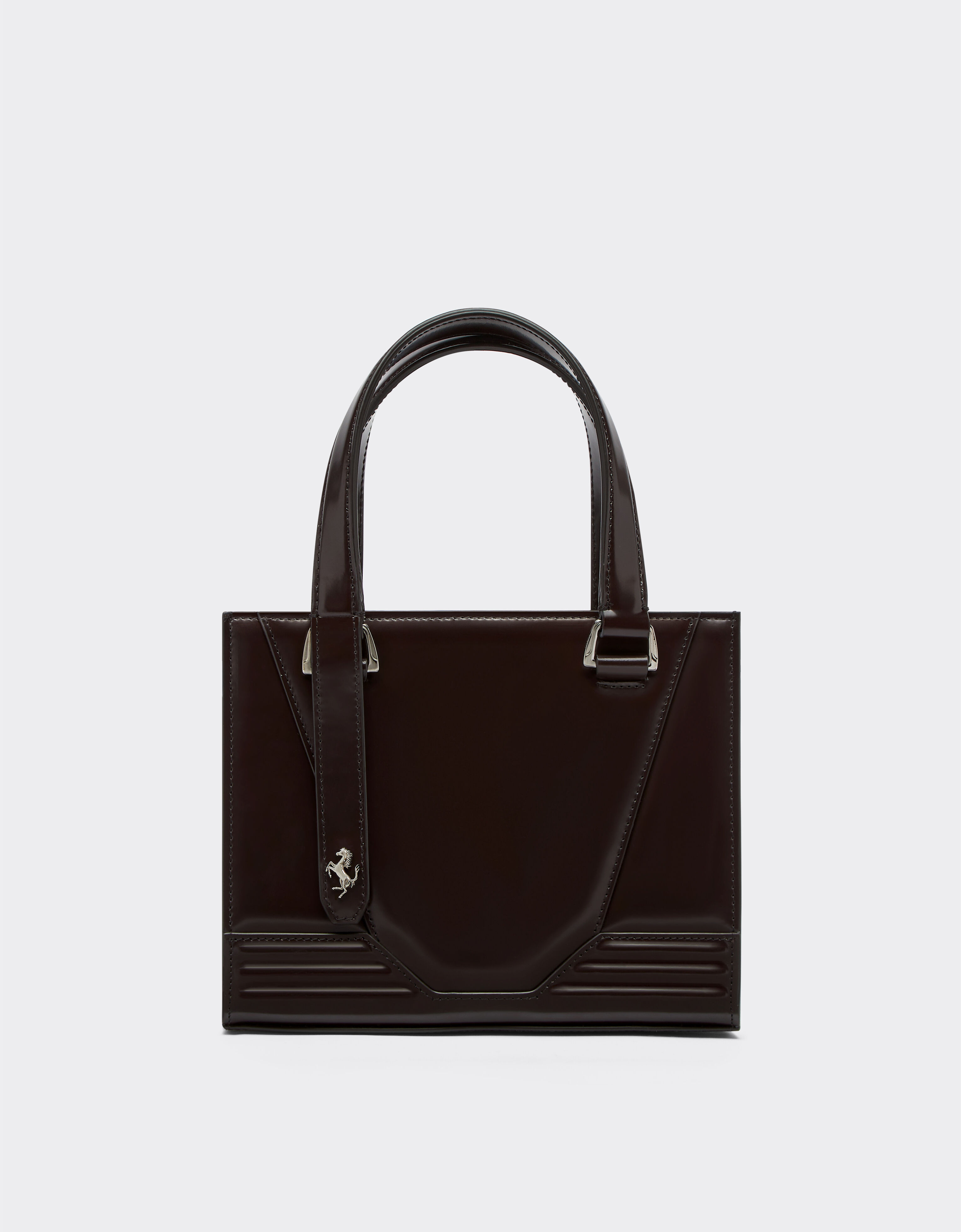 Ferrari Ferrari GT borsa mini tote in pelle spazzolata Dark brown 21369f