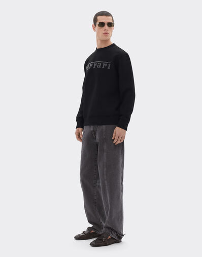 Ferrari Scuba sweatshirt with Ferrari logo Nero 51059f
