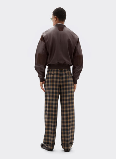 Ferrari Bomber jacket in nappa and suede Espresso 22658f
