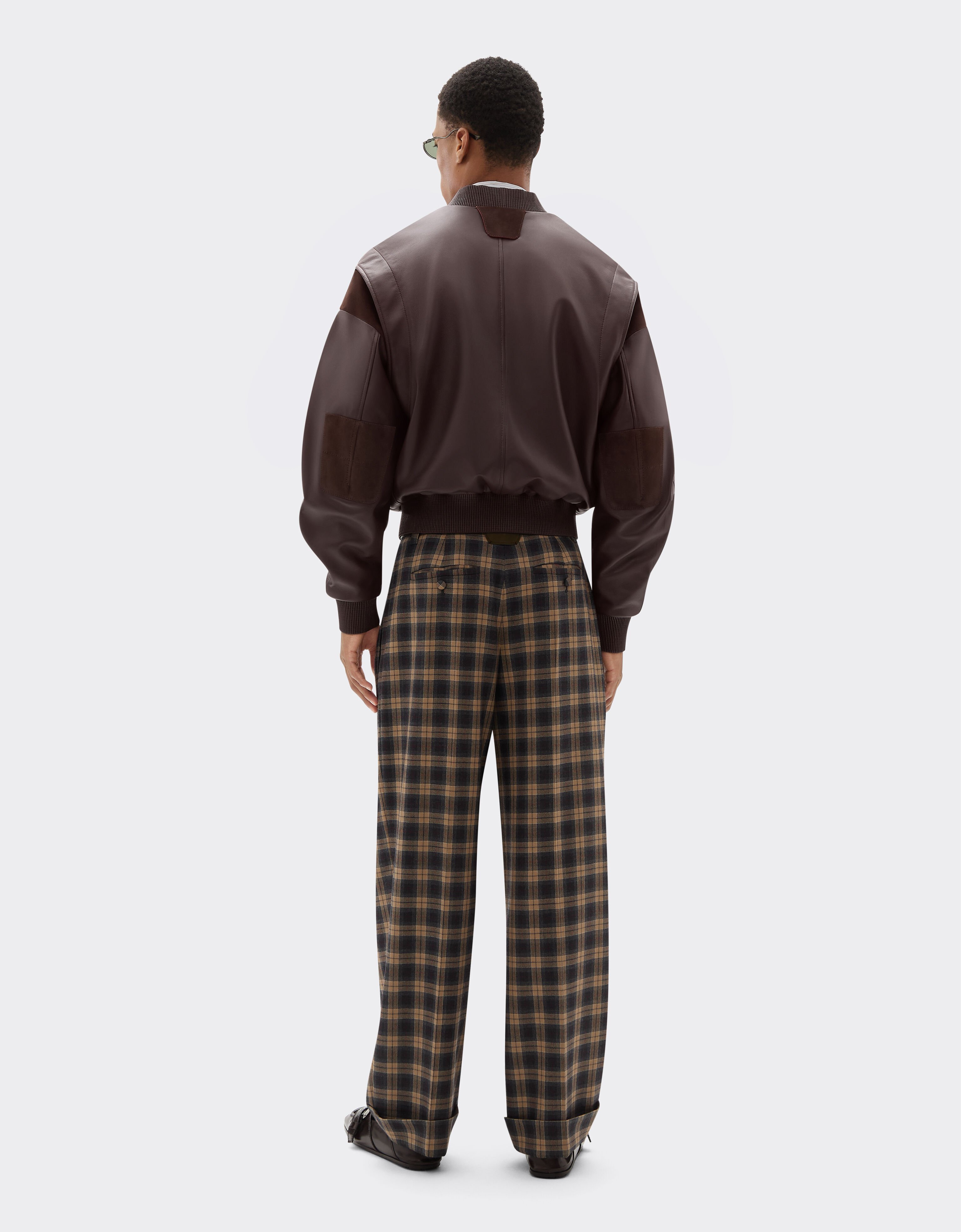 Ferrari Bomber jacket in nappa and suede Espresso 22658f