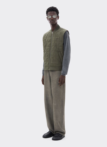 Padded technical nylon vest Ferrari Padded technical nylon vest Verde Cachi CWMVT0003WNY0001f