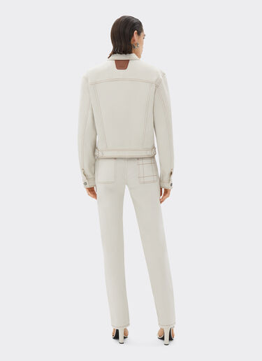 Ferrari Five-pocket denim trousers Ecru 21816f