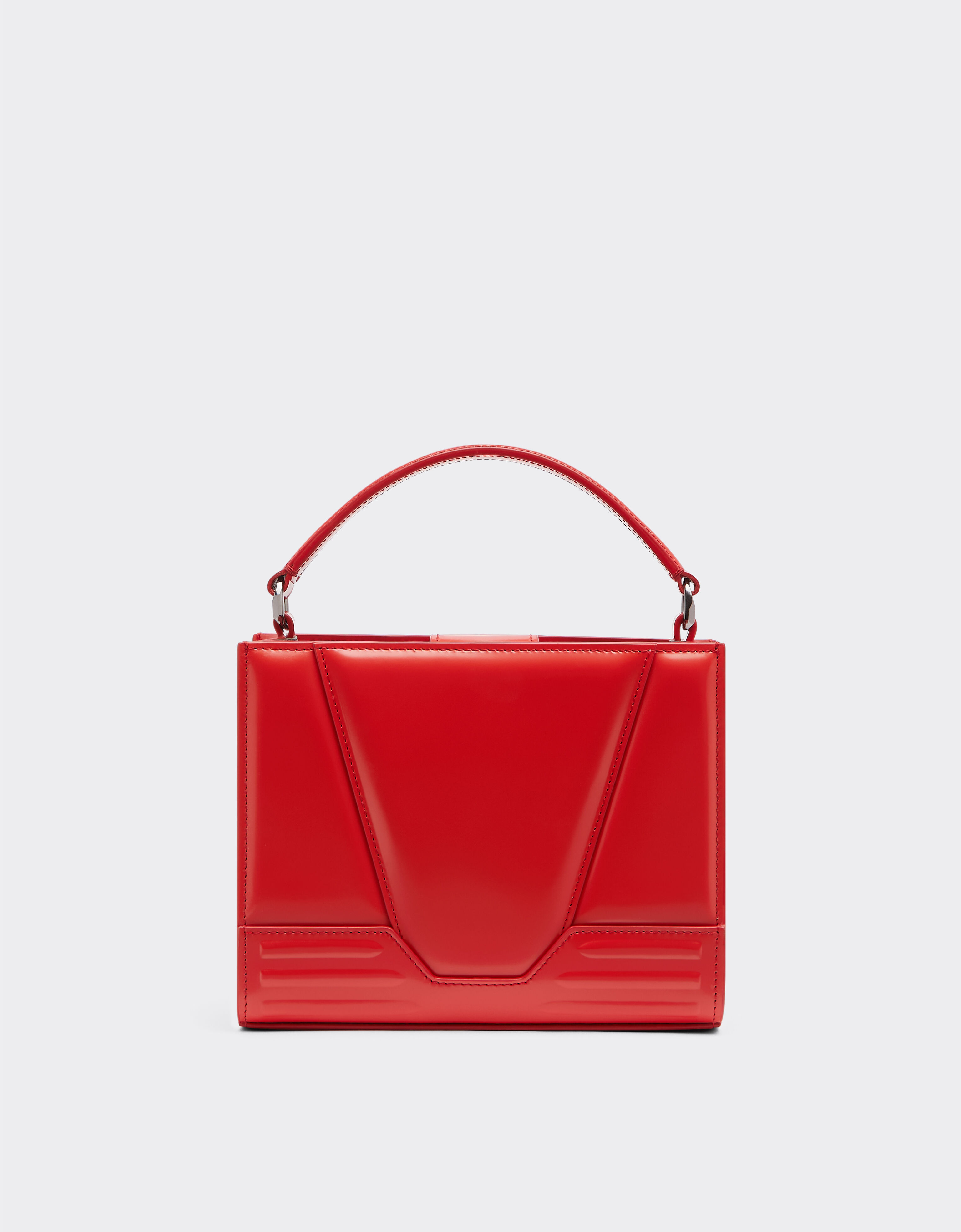 Ferrari Ferrari GT borsa micro tote in pelle spazzolata Rosso Dino 21463f