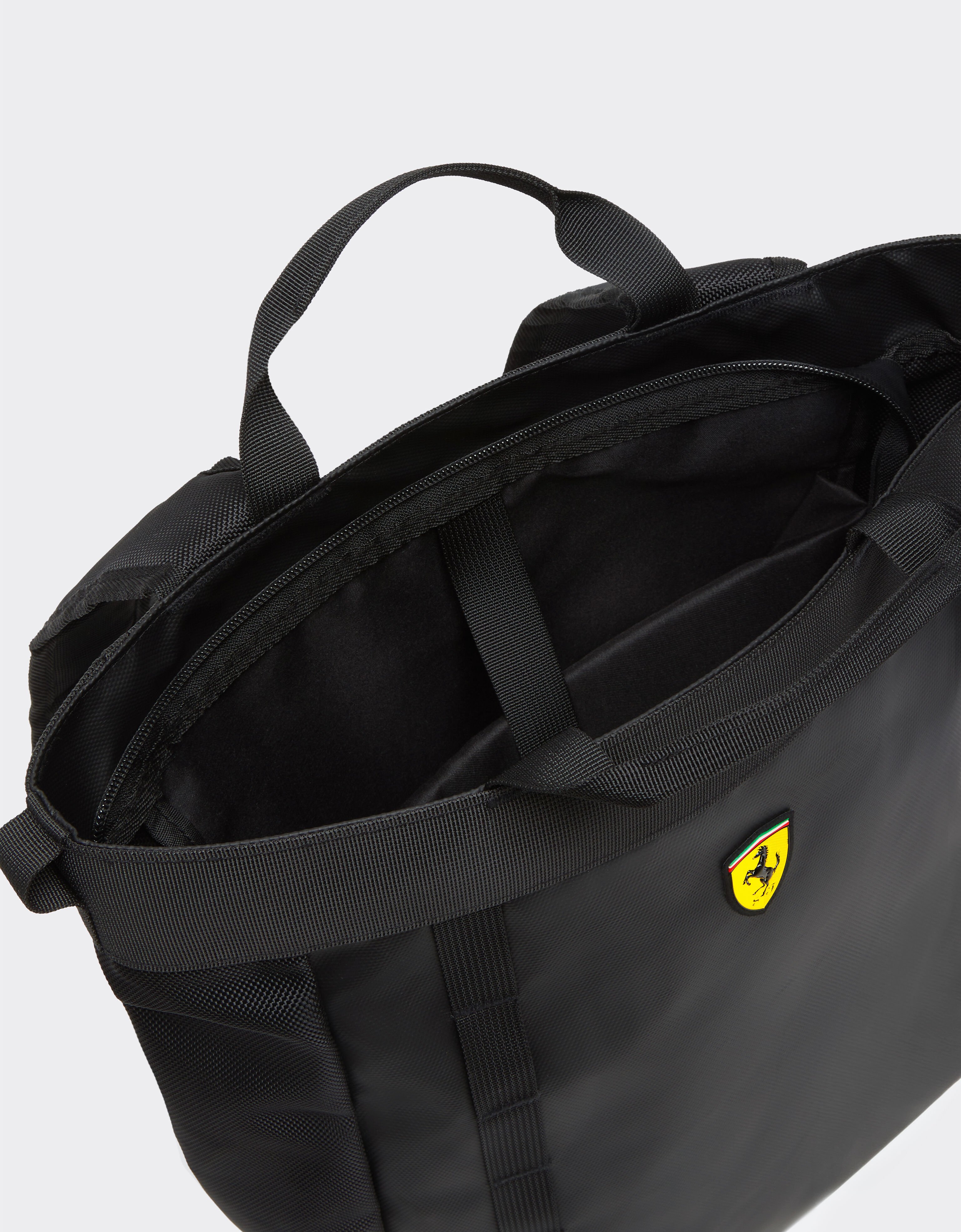  Tote backpack with Ferrari Scudetto Nero SBNBP0016HMM0032f