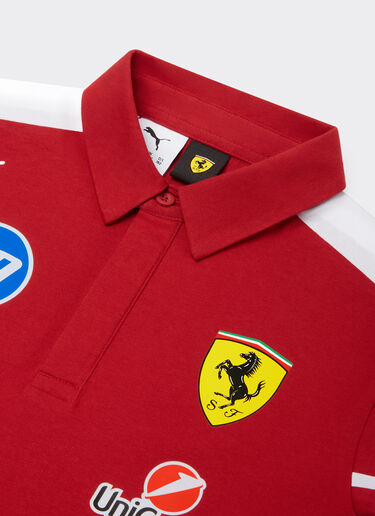 Ferrari Puma for Scuderia Ferrari HP 2025 Team junior polo shirt Red LA024fK