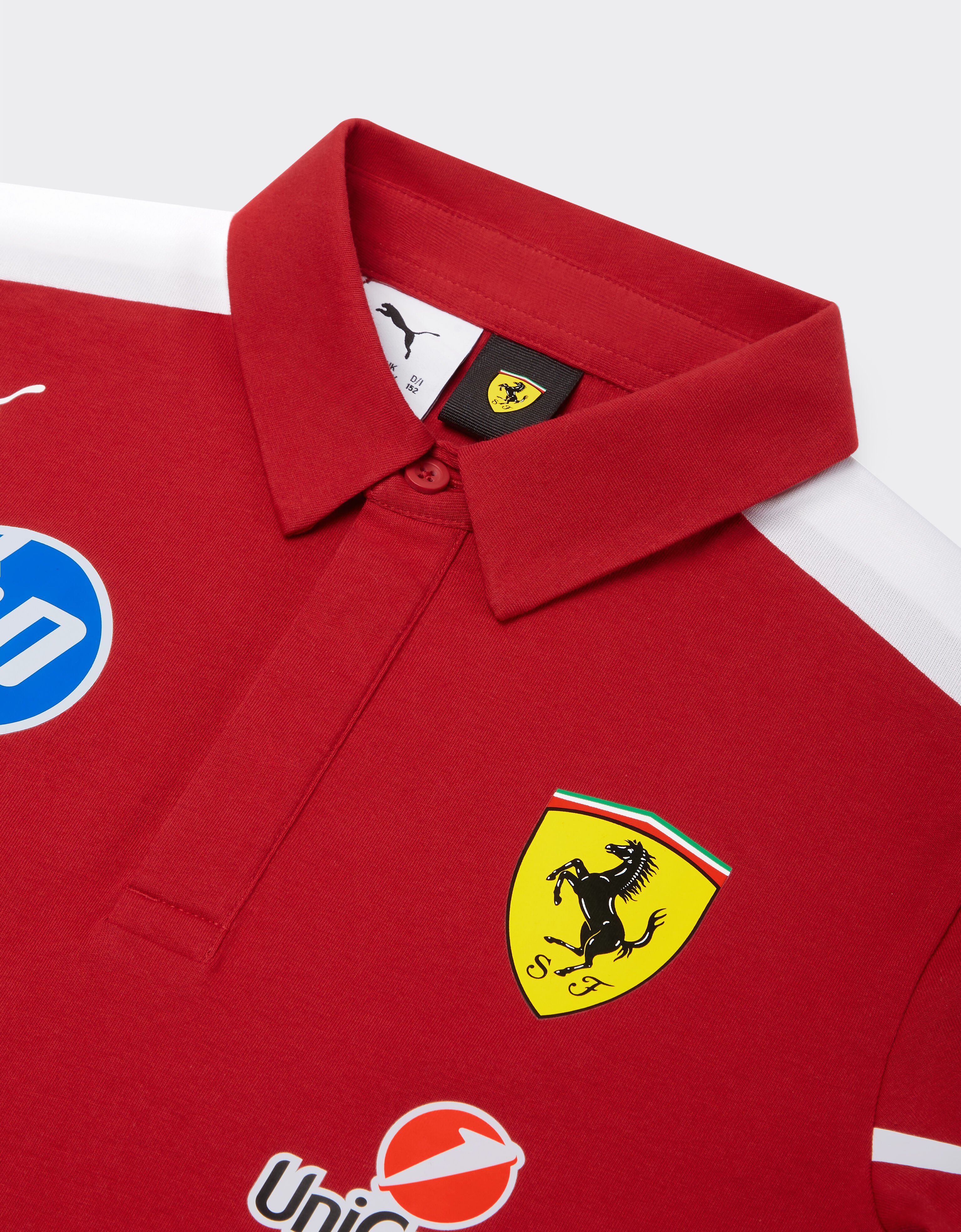 Ferrari Puma for Scuderia Ferrari HP 2025 Team junior polo shirt Red LA024fK