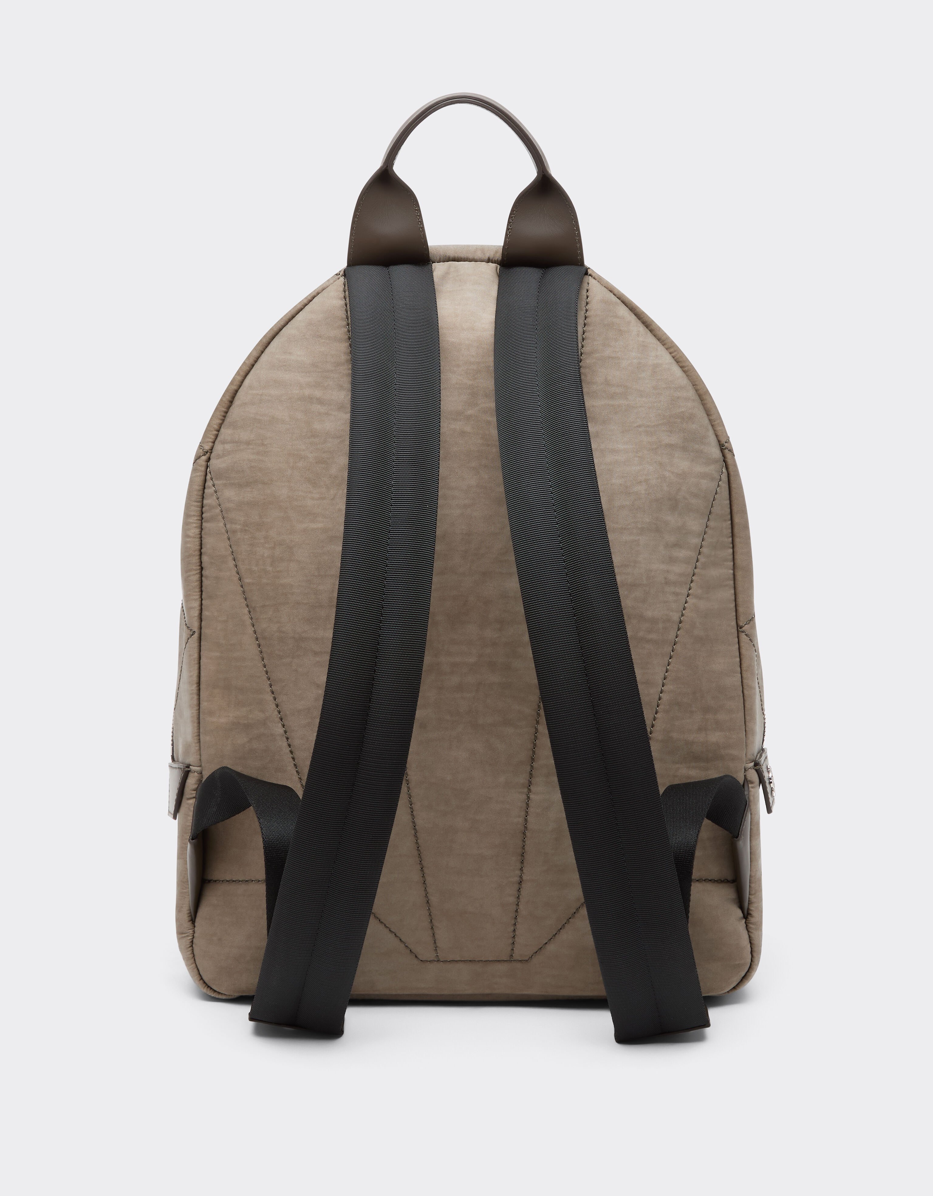 Ferrari Nylon and leather backpack Khaki Green 50166f