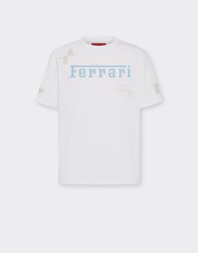 Ferrari Ferrari x Charles Leclerc T-shirt with Ferrari logo Optical White 22293f