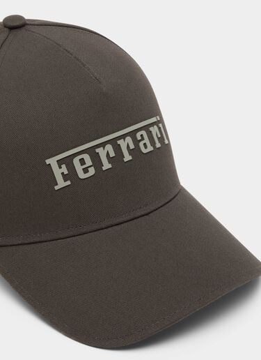 Gorra de béisbol de sarga de algodón Ferrari Gorra de béisbol de sarga de algodón Caffè CANCP0007WCO0004f