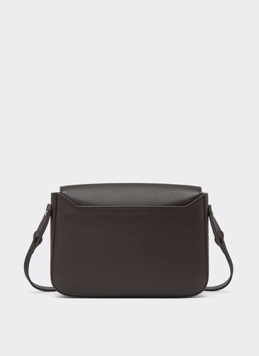 Messenger bag in grenade leather Ferrari Messenger bag in grenade leather Marrone Scuro 50583f