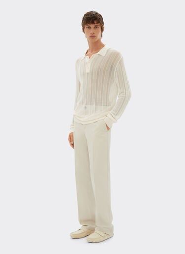 Ferrari Chinos in cotton gabardine Ecru 21893f