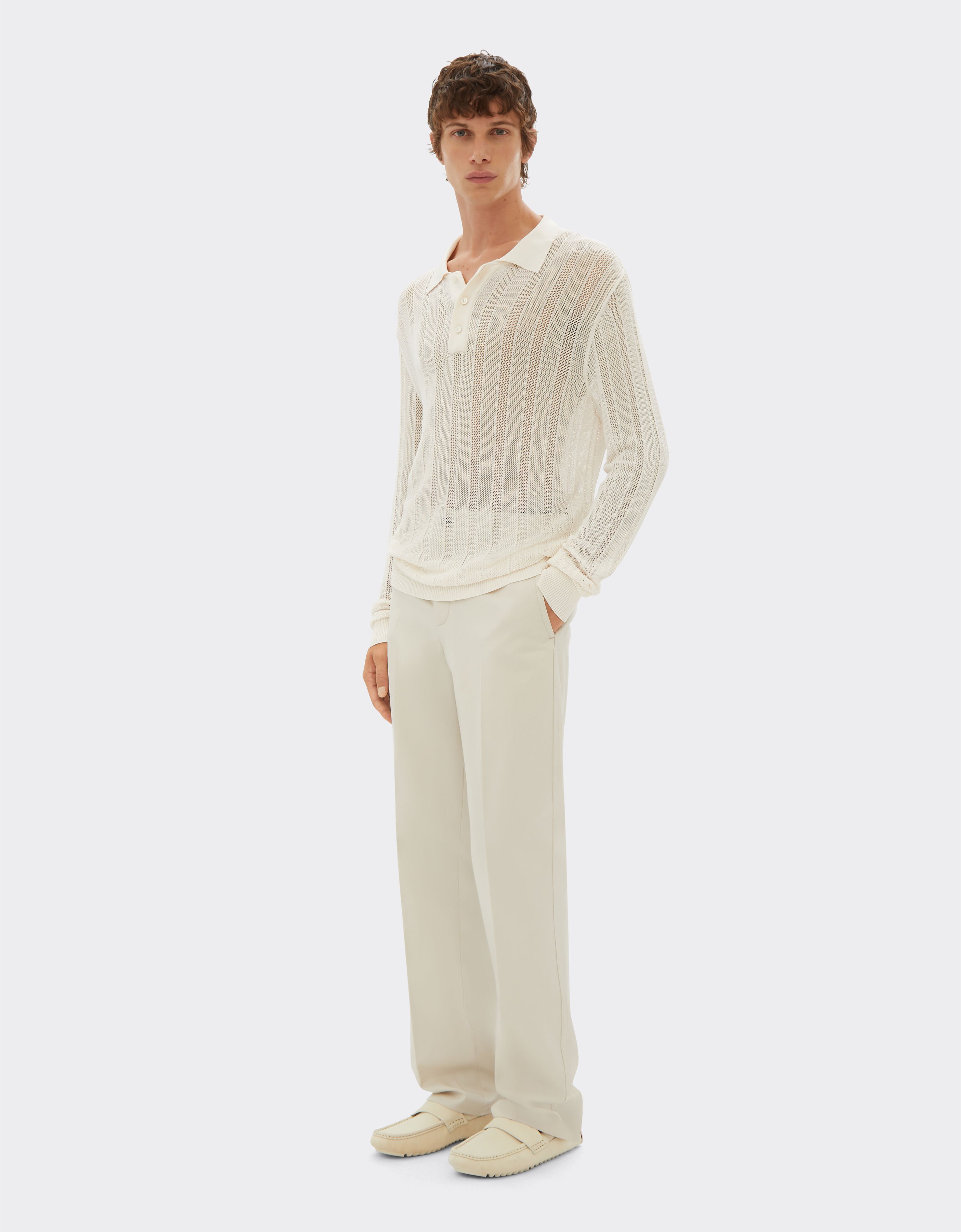 Ferrari Chinos in cotton gabardine Ecru 21893f