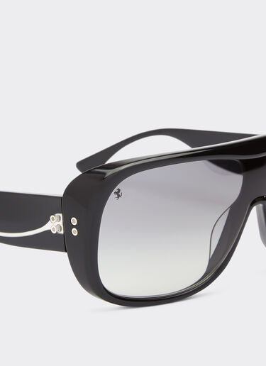 Ferrari Gafas de sol Ferrari de acetato negro con lentes grises degradadas Negro F1269f