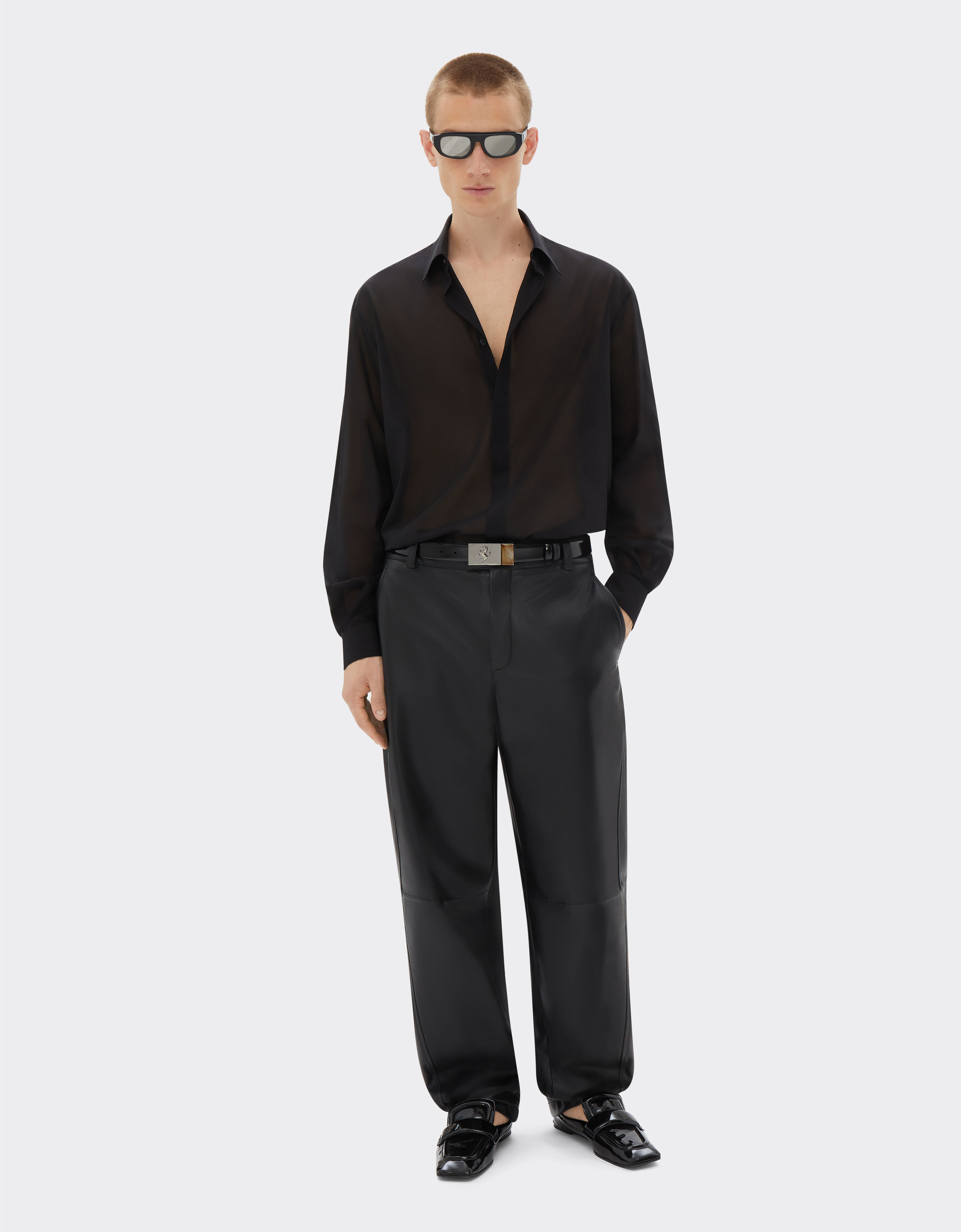 Ferrari Trousers in nappa leather Black 21642f