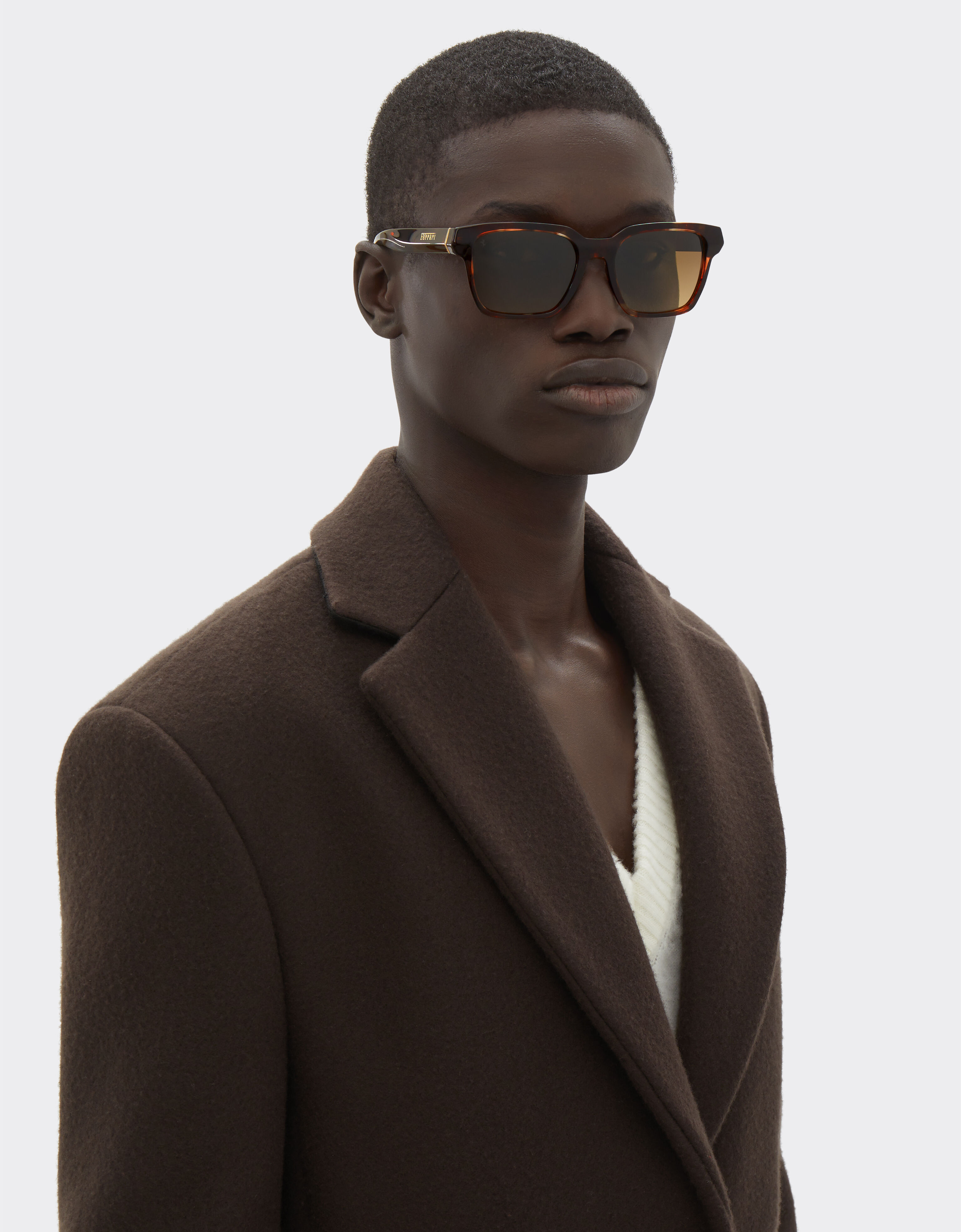 Ferrari Ferrari sunglasses in Havana acetate with polarised brown gradient lenses Beige F1546f