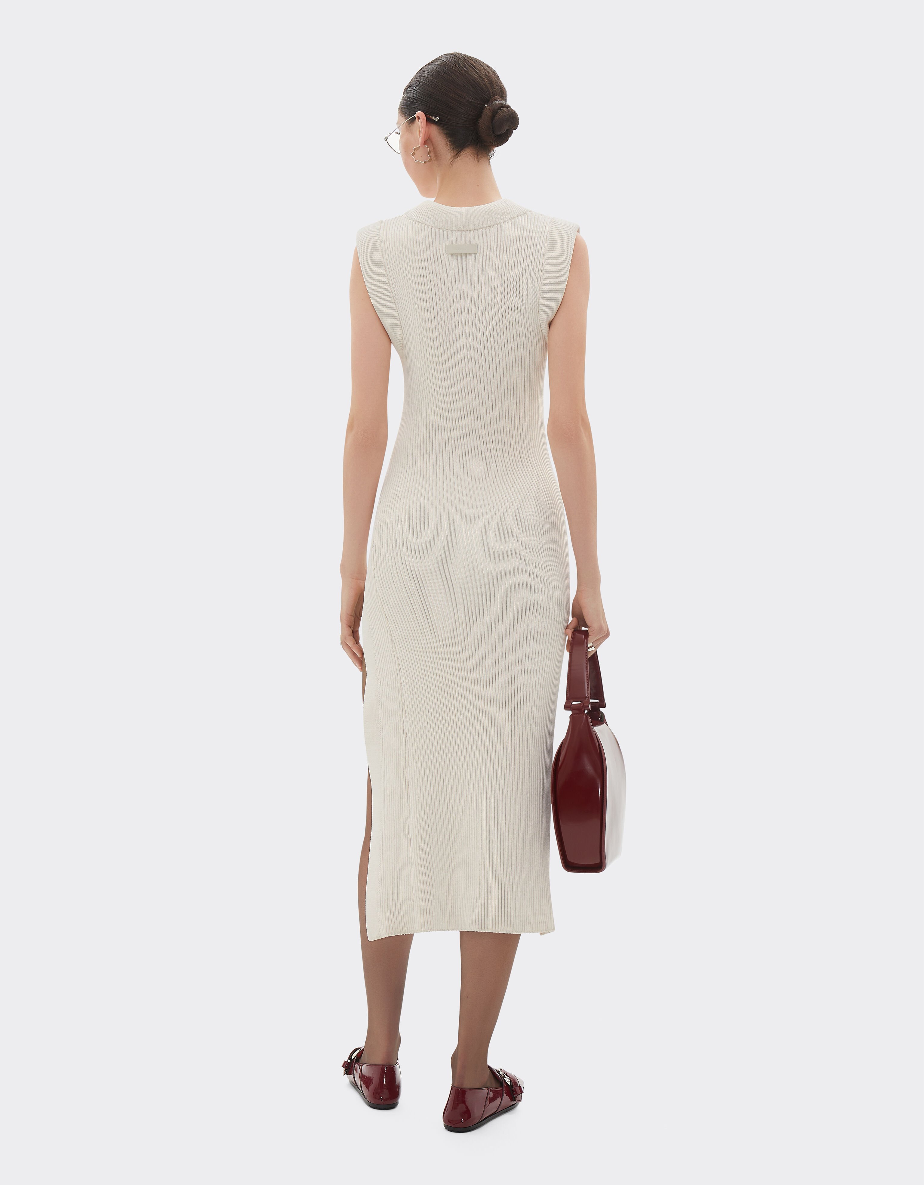 Ferrari Sleeveless knit dress Chalk 22525f
