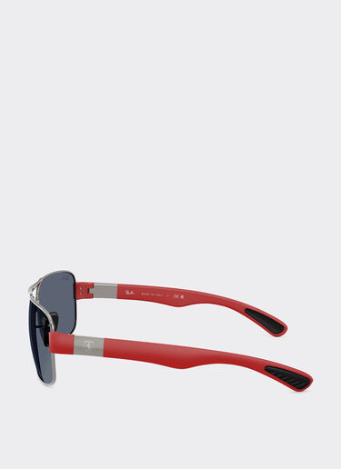 Ferrari Ray-Ban for Scuderia Ferrari RB3763M in metallo canna di fucile e plastica rossa con lenti grigio scuro Ingrid LA01If