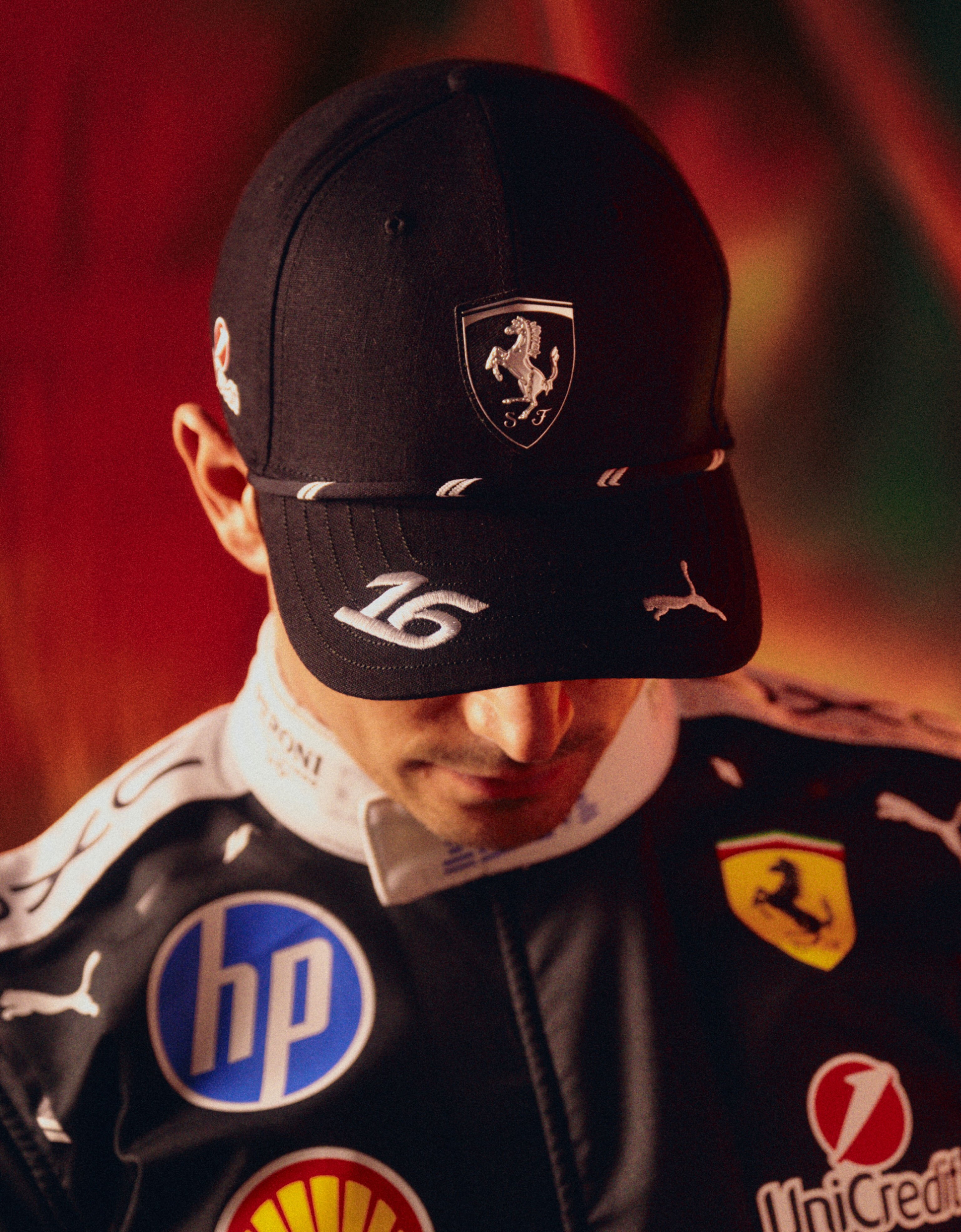 Leclerc Replica Ferrari baseball cap for the 2026 Singapore Grand Prix Ferrari Leclerc Replica Ferrari baseball cap for the 2026 Singapore Grand Prix Black LA0CP1138EXT0001f