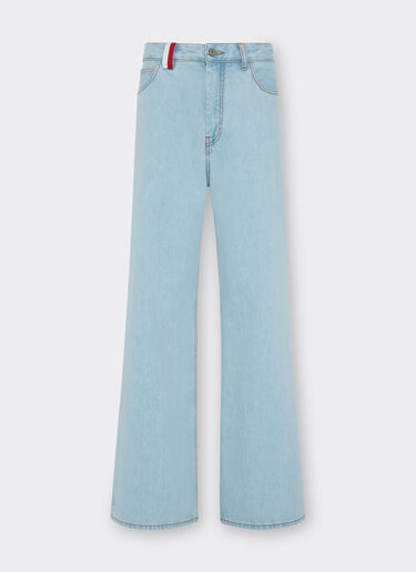 Ferrari Ferrari x Charles Leclerc stone-washed denim trousers Light Denim 22780f
