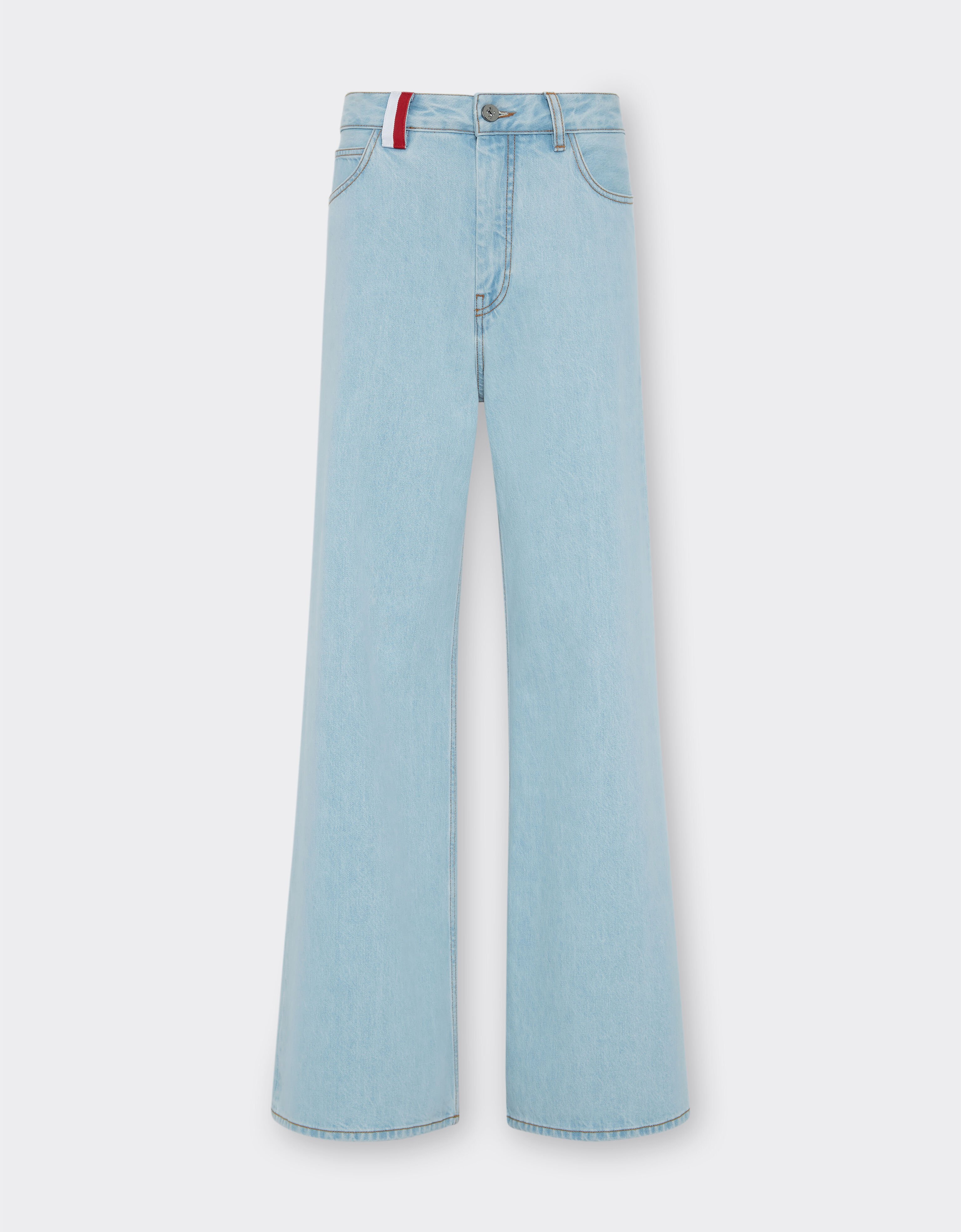 Ferrari Ferrari x Charles Leclerc stone-washed denim trousers Light Denim 22780f